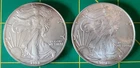 1998 & 2001 AMERICAN SILVER EAGLE 1 Oz .999 Fine Silver Bullion Coin