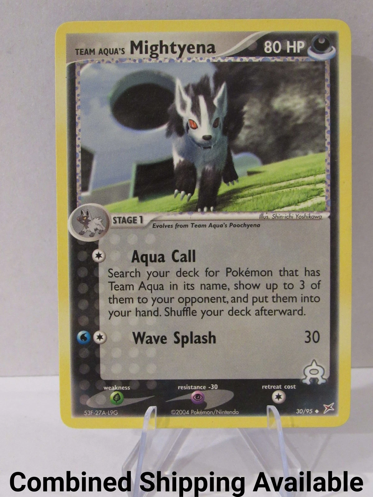 Team Aqua's Mightyena - 30/95 Team Magma vs Team Aqua NM English 16198