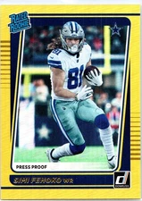 2021 Panini Donruss - Rated Rookie Simi Fehoko #292 Press Proof Gold (RC)