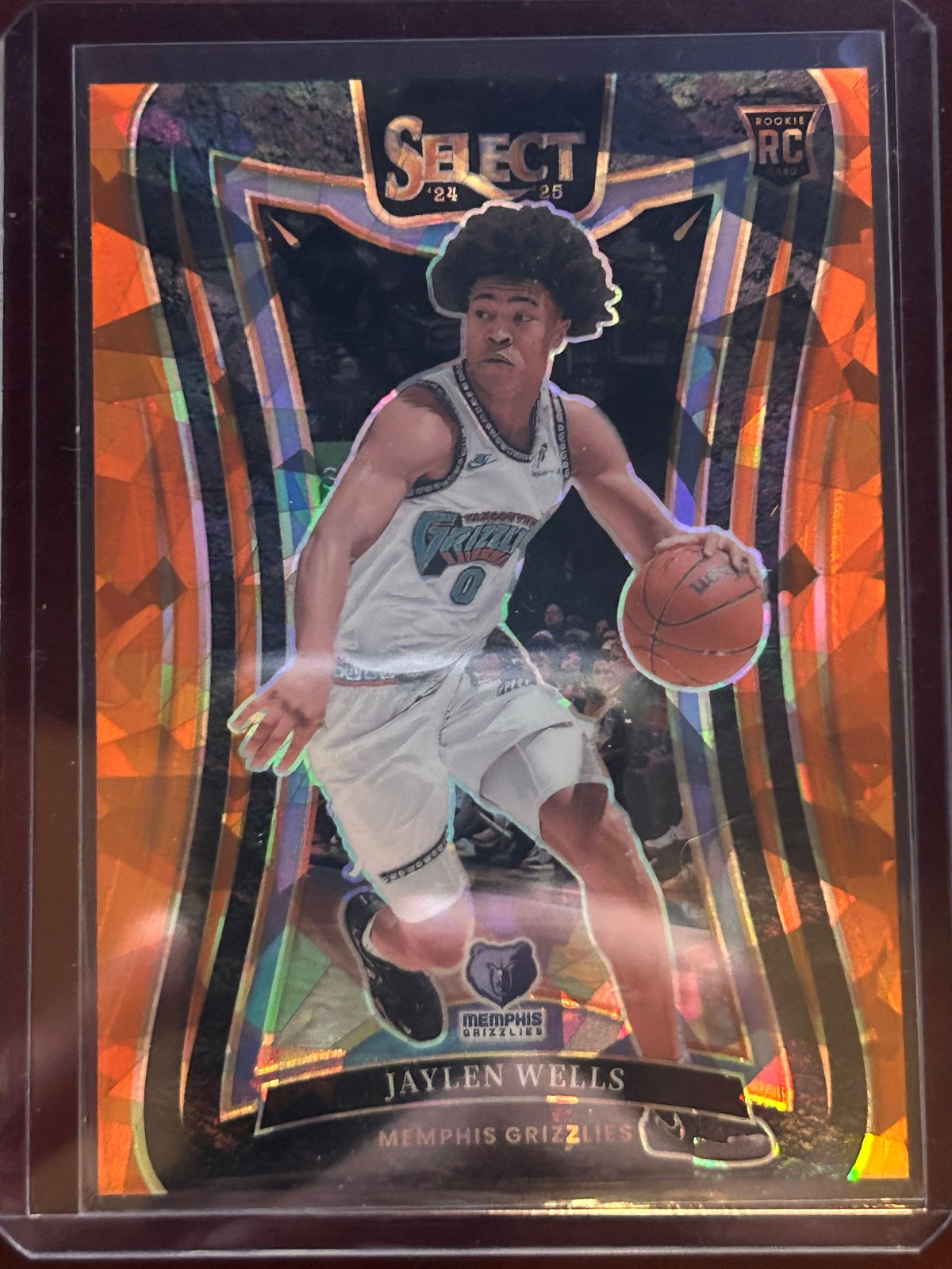 2024-25 Panini Select - Concourse Jaylen Wells #79 Orange Cracked Ice /275 (RC)