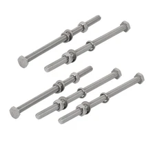 5pz M6x100mm bulloni esagonali con dadi rondelle Kit assortimento