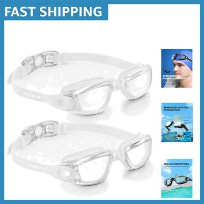 Dual Pack Anti-Fog UV Protection Swim Goggles - Comfortable Leak-Proof Design