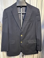 346 Brooks Brothers Mens Fine Woven Navy Wool Blazer Sz 38R Pre-owned