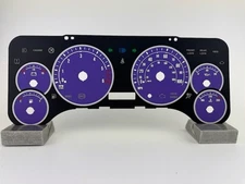 US Speedo Purple Jeep Wrangler Gauge Face for Clusters 02-06(Front Lock Icon)