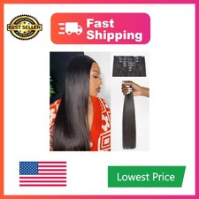 Luvme Seamless Clip in Human Hair Extensions 14 Inch 135g Silky Straight Natu...