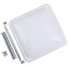 White Vent Lid Cover Ventline Elixir RV Trailer Replacement Roof Vent Lid - 1
