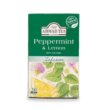 Ahmad Tea Herbal Tea, Peppermint & Lemon Teabags, 20 ct (Pack of 1) - Decaffeina