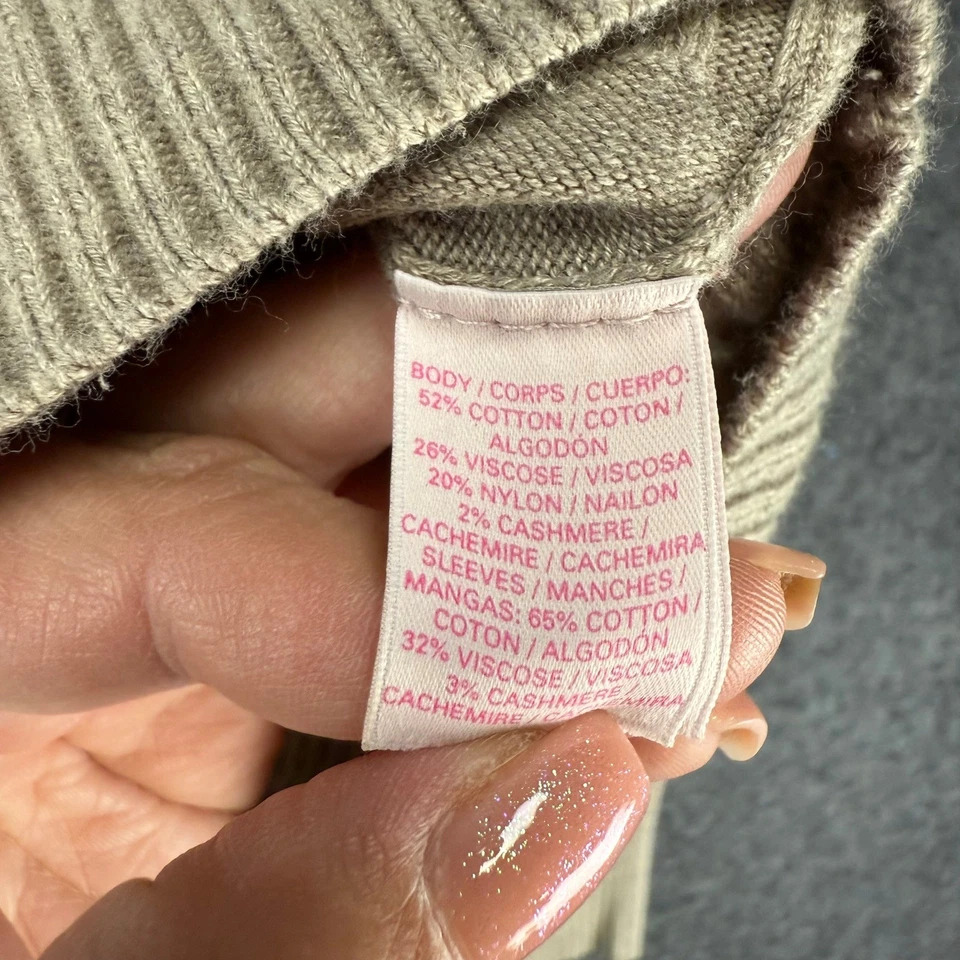 Cárdigan Victoria's Secret M Gris Asimétrico Cremallera S Algodón Cachemira Viscosa Foto 4 de 4