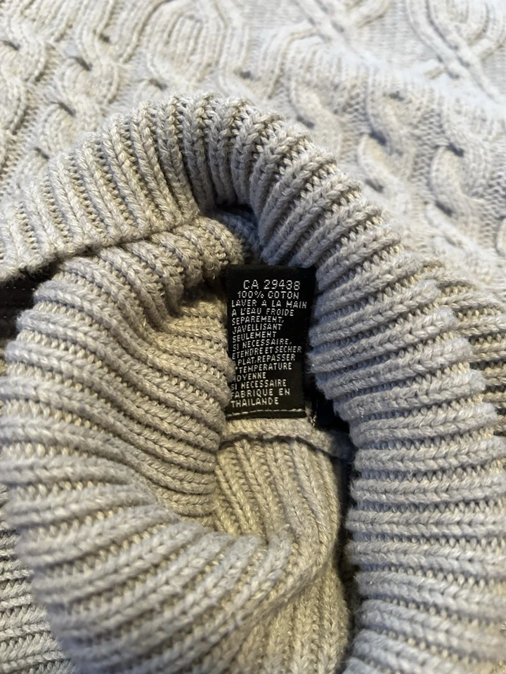 Suéter de Colección Wainscott Para Mujer Manga Larga Talla L Cuello Tortuga Pullover Gris Foto 3 de 4