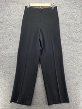 Louben Pants Womens 10 Black Crepe Straight Leg Dress Work Career Office