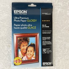 Epson Ultra Premium Photo Paper Glossy - 20 Sheets, 5" X 7" - New, Sealed