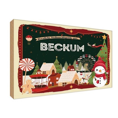 Holzschild 12x18 cm Weihnachten aus BECKUM Deko Geschenk Holz Schild