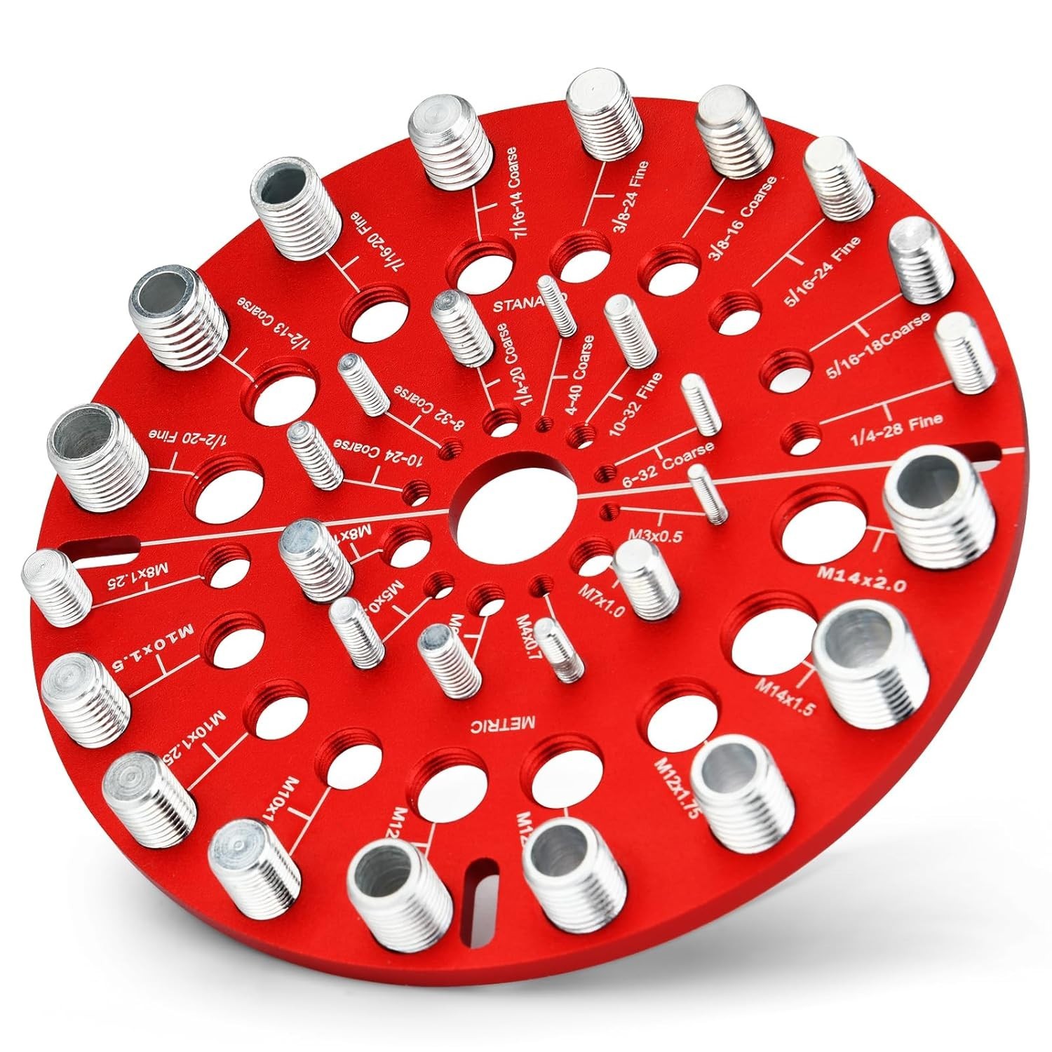 Nut and Bolt Thread Checker - 30 Standard and Metric Bolt Size Finder Bolt an...