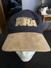 Friends Of NRA Sponsor Hat Adjustable Made In USA Strapback Suede Bill