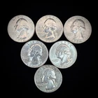 90% Silver $1.50 FV - Washington Quarter Circulated Pre-1965 US Coin - 22-21
