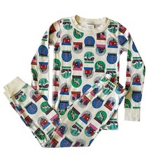 Hanna Andersson Kids Holiday Snow Globes Pajamas Set Organic Cotton 110/ US 5