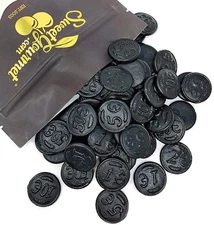 SweetGourmet Premium Dutch Licorice, Salted Licorice Coins, Imported Bulk Can...