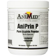 AniMed AniPrin P 16 oz Pure Aspirin Powder for Horses Analgesic  Antipyretic