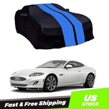 Black Blue Line Indoor Stain Stretch Soft Car Cover For Dodge Challenger Black Blue Line Indoor Stain Stretch Soft Car Cover For Dodge Challenger