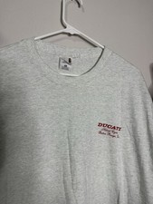 Vintage Ducati Herbert Cycles Racing Grey Fruit Of The Loom T-Shirt Size XL