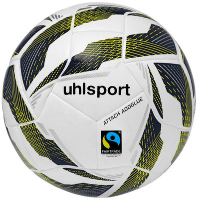 Uhlsport Fußball Attack Addglue for the planet weiß/marine/fluo gelb Gr. 4, 5