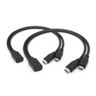 USB C Splitter Charge Cable, 1 Feet 2-in-1 USB Type C Female to 2 USB-C Male ...