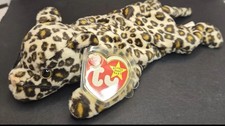 TY Beanie Babies Freckles the Spotted Leopard 1996 with Tag Protector