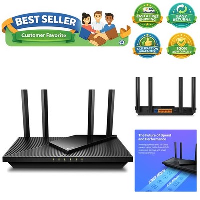 AX1800 WiFi 6 Router Archer AX21   Dual Band Wireless Internet, Gigabit, Easy...