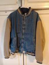 Carhartt  XL Denim Varsity Bomber see measurements, tag unreadable