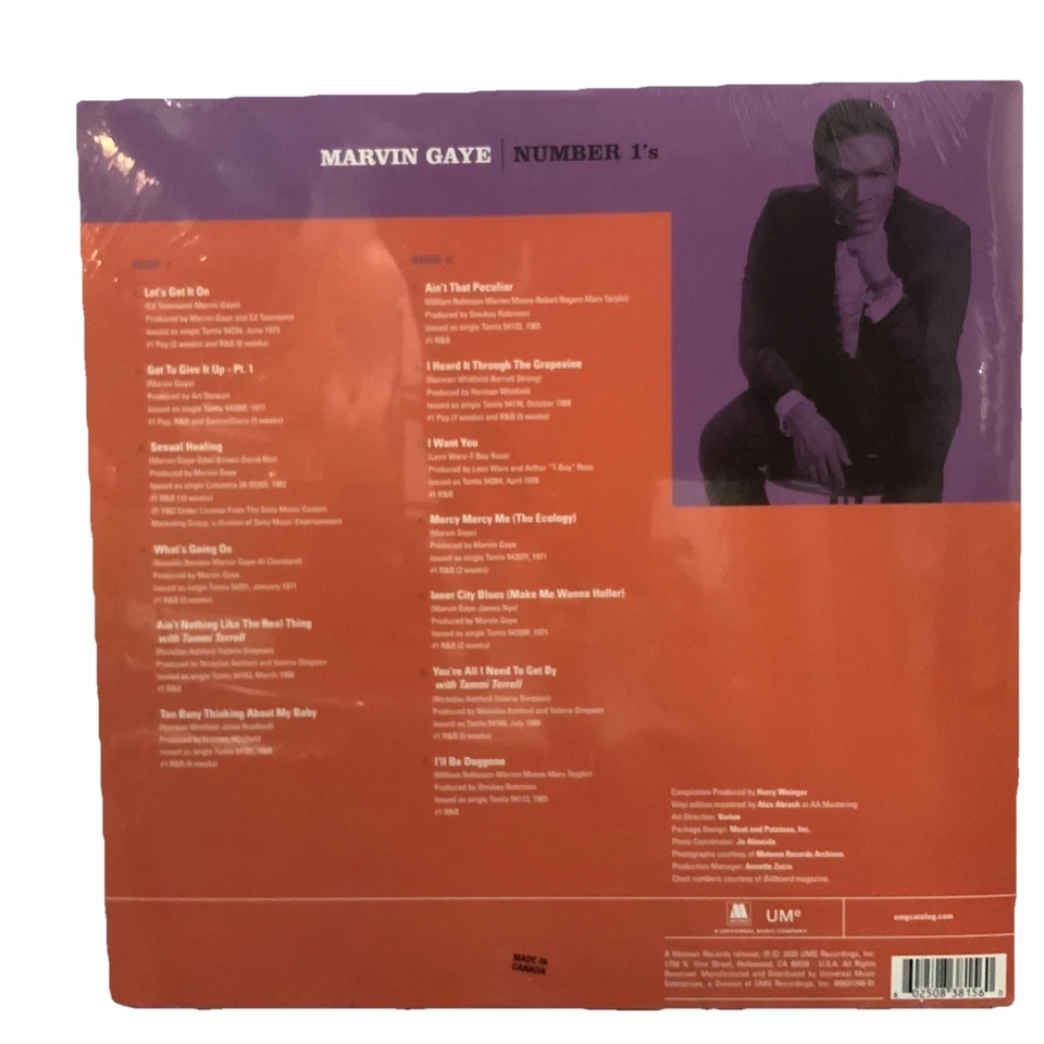 Marvin Gaye Number 1’s Limited Edition Translucent Purple LP Vinyl Record Target - Image 2 of 2