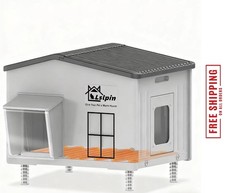 Large Heated Cat House with Insulation  Elevated Design for Outdoor Use