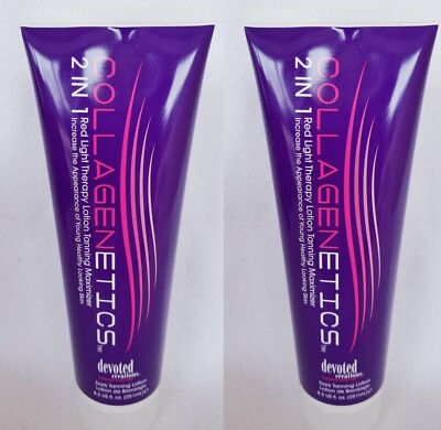 2-Pack Collagenetics 2 in 1 Lotion Red Light & Tanning 9.0 oz.FREE SHIPPING!!!! 