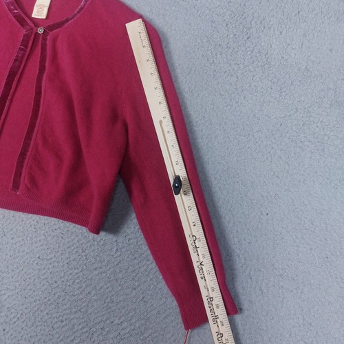 Sarsaparilla Cardigan Womens Large (Chest 40") Hot Pink Cropped 3/4 Sleeve NWT - Picture 6 of 11