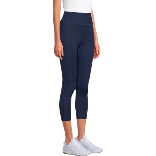Athletic Works Women Small Active Performance Capri Legging Pockets Blue - Picture 5 of 12