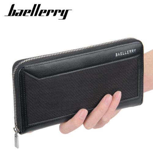 Mens Leather Long Wallet Large Capacity Card Photo Holder Purse Clutch Handbag - Picture 4 of 11