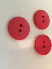 25  PC. PKG NEW 3/4 INCH ROSE PINK DULL/MATTE FINISH BUTTONS 