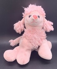 Vintage Pink Poodle Plush Stuffed Toy Dog