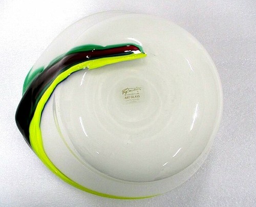 FUJIMORI KATO KOGEI COLLECTION ART GLASS HUGE BOWL. - Picture 2 of 3