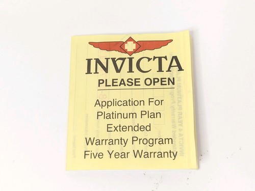 INVICTA Watch Instruction Manual, Warranty Application, Warranty Card & Cloth - Picture 7 of 24