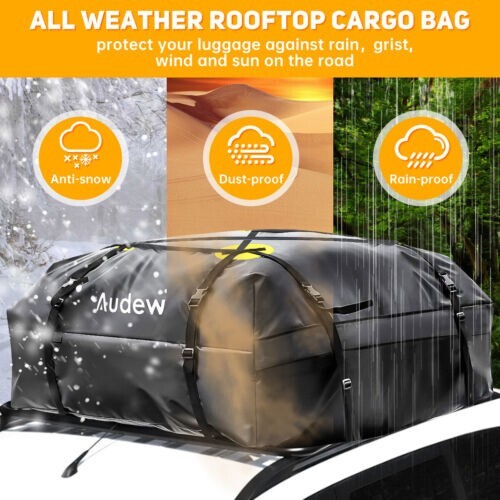 Audew Rooftop Cargo Bag for Car, 600D Oxford Waterproof Car Rooftop Cargo - Bild 11 von 13
