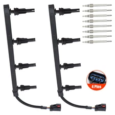 NEW FOR 2003 Ford 6.0 Diesel Glow Plug Wiring Harness PAIR L/R & Glow Plugs