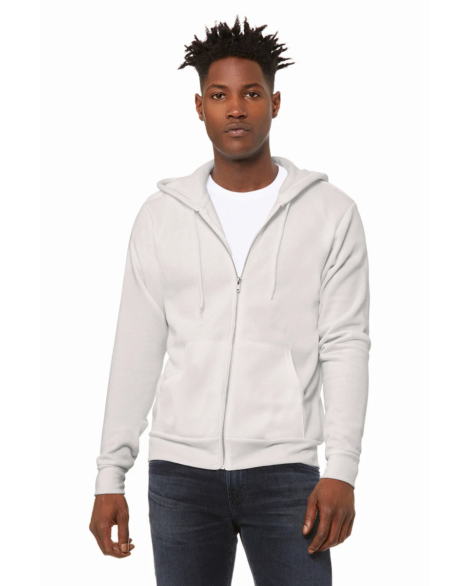 Bella Canvas Unisex Poly Cotton Fleece Full Zip Hoodie eBay