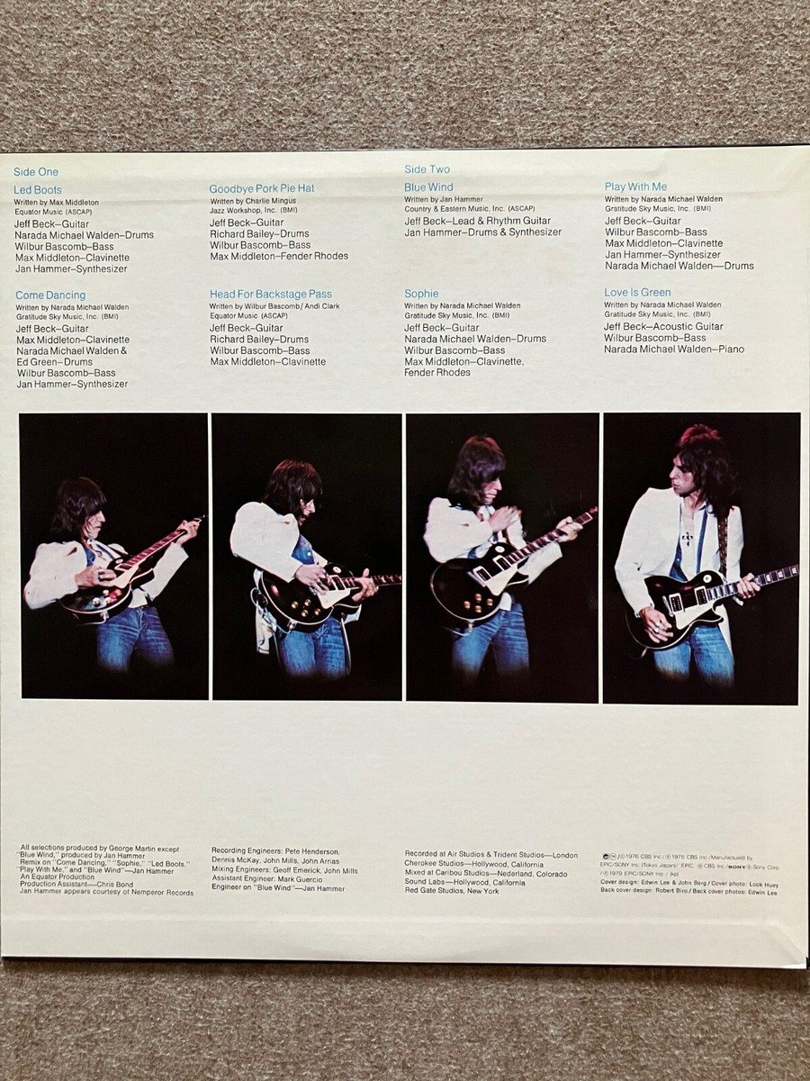 Jeff Beck / ‎Wired , 1976 +Poster Inner Epic 25-3P-59 LP JAPAN M