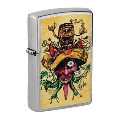 Zippo Pocket Lighter Sean Dietrich Devil Bull Design Chrome