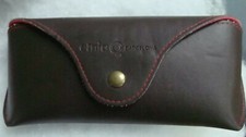 ETNIA BARCELONA Brown Sunglass Eyeglass Case Storage Designer Red Felt Lining
