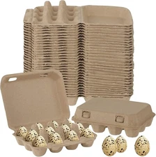 60 Pcs Quail Egg Cartons Paper Pulp Egg Basket a Dozen Egg Crates Blank Cardboar