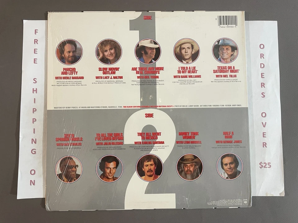 WILLIE NELSON HALF NELSON DUETS LP FEAT NEIL YOUNG GEORGE JONES LEON RUSSELL — 第 3/3 张图片