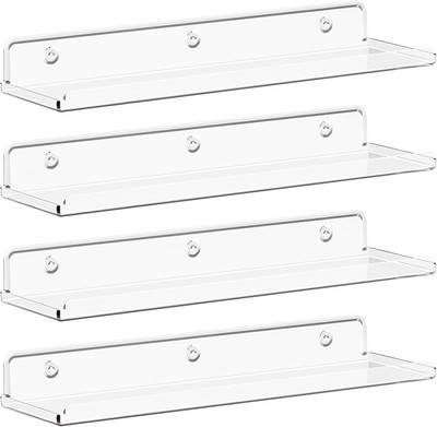 Lifewit Kunststoff Hängeregale Für Die Wand, 4 Er Pack, Transparent Acrylregal 3