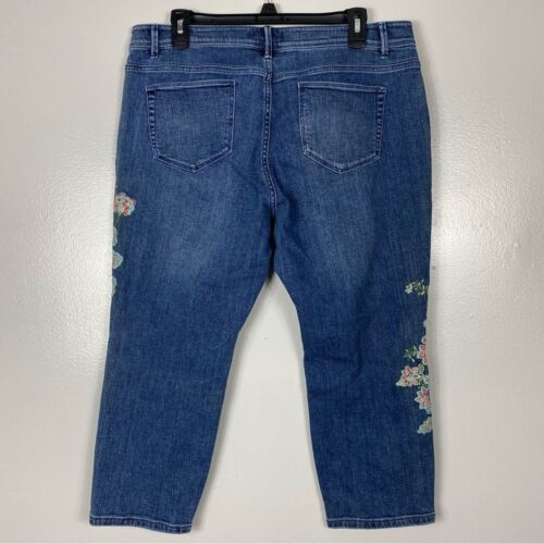 J Jill floral embroidered crop jeans sz 14P - Picture 4 of 12