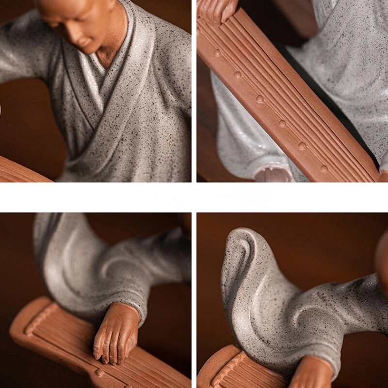 Handmade Figurine Statue Purple Clay Tea Pet Zen Style Artware Study Decoration - Image 2 of 4